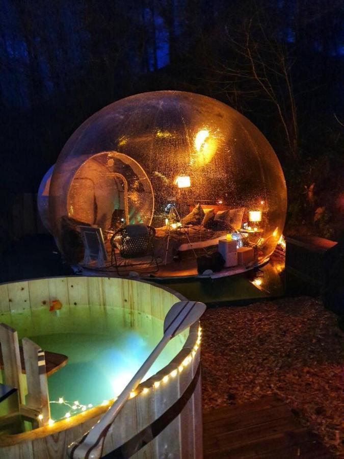 Living Timeless- Bubble Tent Elzach Inklusive Hot Tube Badefass- Schlafen Unterm Sternenhimmel Kültér fotó