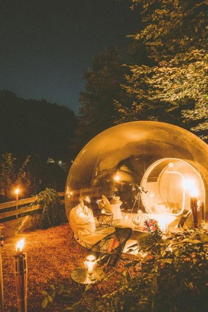 Living Timeless- Bubble Tent Elzach Inklusive Hot Tube Badefass- Schlafen Unterm Sternenhimmel Kültér fotó